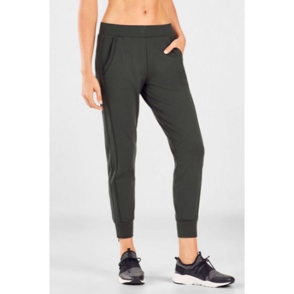 Fabletics Carrigan Joggers Black XS Zip Ankle HighWaist Gym Workout Casual